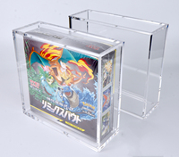 Boîte de présentation en acrylique anti-UV pour paquet de boosters Pokémon avec couvercle, taille et épaisseur personnalisables
