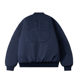 <span class=keywords><strong>Veste</strong></span> d'hiver brodée de haute qualité LAYENNE, style <span class=keywords><strong>aviateur</strong></span> vintage avec fermeture éclair, logo personnalisé - Product Image 2