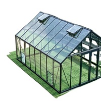 Serre agricole Zewo à structure galvanisée avec film PE, grande serre à simple travée, côtés transparents, ventilation, hydroponie