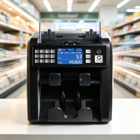 Contadores de Billetes de Alta Velocidad para Monedas Mixtas, Máquina Contadora de Dinero con 2 CIS