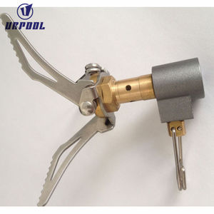 Réchaud à <span class=keywords><strong>gaz</strong></span> miniature portable en acier pour le <span class=keywords><strong>camping</strong></span> et les pique-niques, brûleurs pliables d'extérieur, carburant au butane manuel - Product Image 2