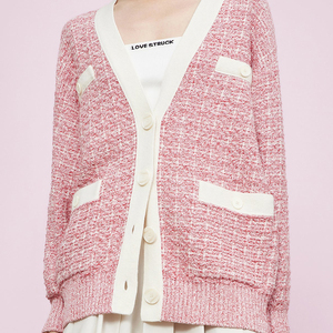 Haut de gamme mode femmes <span class=keywords><strong>laine</strong></span> mélangée solide motif col en v <span class=keywords><strong>tricot</strong></span>é Cardigan chaud Long pull <span class=keywords><strong>veste</strong></span> Style décontracté haut - Product Image 6