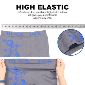 Calzoncillos <span class=keywords><strong>Boxer</strong></span> para Hombre con Estampado de Jugador Deportivo, Letras <span class=keywords><strong>BLACK</strong></span> <span class=keywords><strong>JACK</strong></span>, Cintura Elástica, Ropa Interior Suave y Elástica para Uso Diario, Colores Variados - Product Image 5