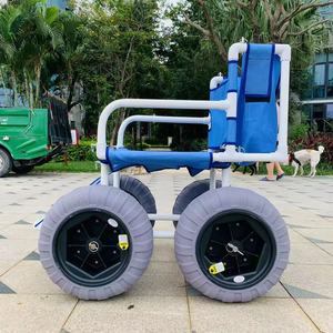 Silla de playa con ruedas grandes de 16 pulgadas, plegable, de PVC, para discapacitados, cómoda, ligera, de ocio - Product Image 5