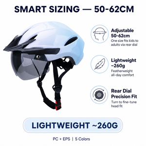 Factory Direct <strong>Bike</strong> <strong>Helmet</strong> PC EPS Anti Mosquito Lining with Detachable Brim Safety for Cycling Riding - Product Image 4
