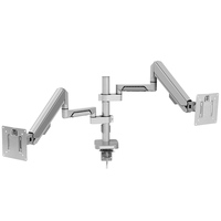 Swelix H11G Gris Support pour double moniteur 17 36 pouces Bras de moniteur d'ordinateur à ressort à gaz articulé pour bureau Maximum 90 degrés