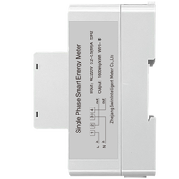 Compteur intelligent WiFi monophasé DLT645 avec système de gestion basé sur le cloud, application mobile incluse, précision de classe 1.0, option prépayée, 60A