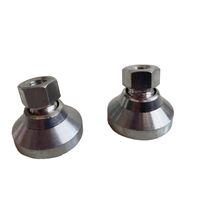 Pieds de nivellement réglables en acier inoxydable robustes de style industriel Support fixe en caoutchouc pour machine Filetage interne pour atelier
