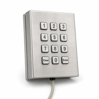 Clavier numérique industriel personnalisé KB-802-DESK, étanche IP65, en acier inoxydable, 12 touches, USB PS/2 RS232 pour machine CNC, kiosque