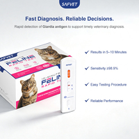 Kit de test rapide vétérinaire GIA Ag Giardia, kit de test rapide de l'antigène fécal pour chiens et chats, détection en 5 à 10 minutes, vente en gros vétérinaire