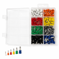Kit de 700 Terminales de Cobre Aislados para Cable, Operados a Mano, de Varios Tamaños, Codificados por Colores, Conectores Eléctricos