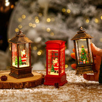 Lanterne musicale de Noël, petite décoration pour la veille de Noël, arrangement de cadeaux, veilleuse, plastique écologique, UV Noël