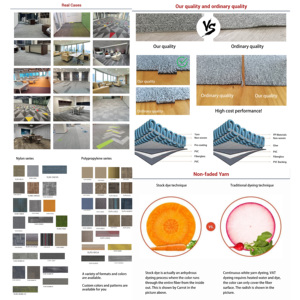 Phổ biến nhất trong văn phòng gạch Thảm 50*50 câu đố Modular thân thiện với môi gạch Thảm trang trí cách âm Thảm gạch - Product Image 6