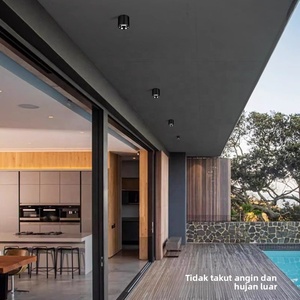<span class=keywords><strong>Spot</strong></span> de plafond <span class=keywords><strong>LED</strong></span> carré intérieur commercial en aluminium noir monté en surface IP44 Downlight étanche pour hôtels Design moderne - Product Image 2