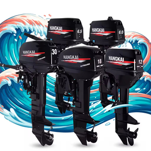 HAIRUI Nouveau Moteur à Essence Manuel 2 Temps 20 CV Refroidi par Eau pour Bateau de Pêche Gonflable et Sauvetage Aquatique - Product Image 1