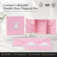Boîte à parfum pliable à double porte magnétique, boîte cadeau personnalisée en papier spécial, boîtes rigides à clapet pour la vente en gros de marques