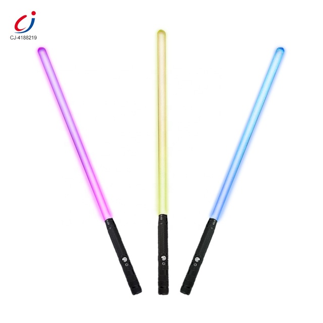 Chengji Kids 7 Colors Led Metal Hilt Laser Sword Toy Rechargeable Color Changing Combat Lightsaber with Sound Effect
