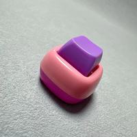Double-layer Bottom Shell Macaron-colored Decompression Keychain