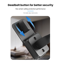 Système de serrure de porte séparée pour hôtel, déverrouillage par carte, système électronique de sécurité pour porte en bois intelligente, serrure d'hôtel intelligente noire avec clé