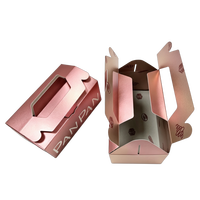 Boîte pliante avec impression quadricolore, pelliculage UV sélectif et logo personnalisé pour emballage cadeau de collier de fleurs éternelles