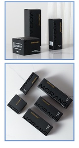 Cajas de Cartón Negro para Cosméticos con Logotipo Personalizado, Cajas de Doble Abertura con Estampado Dorado y Troquelado - Product Image 2
