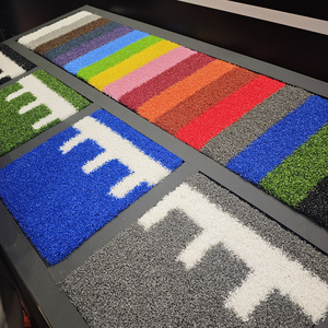 Tapis de sol en <span class=keywords><strong>gazon</strong></span> artificiel robuste pour centre de fitness, conception personnalisée, épaisseur 15 mm, pour luge de fitness - Product Image 5