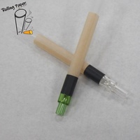 Autocollant personnalisé avec logo, papier de riz non blanchi 109MM98MM84MM, bande de papier à rouler pour fumer avec embout en verre pointu 8MM * 40MM