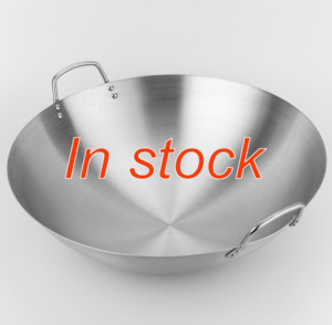 Wok grande para <span class=keywords><strong>restaurante</strong></span> y escuela, comercial, 32cm/24cm/36cm/38cm, 100cm, SS 201 - Product Image 1