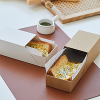Plateau à sandwich en papier, emballage en forme d'œuf épais, pour petit déjeuner, tiroir jetable pour emballer des toasts, plateau à pain