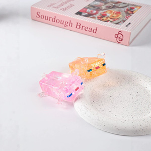 Juguete Antiestrés de Axolotl Adorable de Maltosa, Transparente, Moldeable, de Rebote Lento, con Purpurina, de Dibujos Animados - Product Image 3