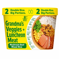 Instant Shiitake Mushroom Beef Rice Cup Luncheon Meat Quick Ready 8-Minute Boiling Water Double Rice Suke Manufacturer 6 Months