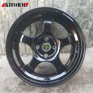 Piatto profondo cerchi in lega da 15 pollici colore nero cinque raggi Design con 35mm ET e 100mm PCD nuova condizione - Product Image 1