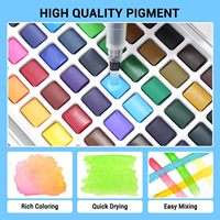 Be Creative OEM/ODM Set Cat Air Mini 72 Warna Portabel dengan Kuas Air untuk Menggambar Seni
