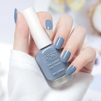 Vernis à ongles KUDAN Chic Bleu Poussiéreux Effet Eau Brillant Pelable Sans Lampe Non Toxique Pour Manucure DIY à Domicile Fourniture en Gros pour Distributeurs de Produits de Beauté