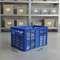 Caisse en plastique HAOSEN, boîte solide empilable, écologique, conteneurs de logistique, transformation alimentaire, Fujian, Chine. Échantillons à faible MOQ
