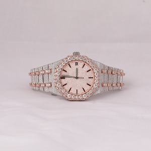 Reloj de Diamantes Moissanite de Alta Calidad para Mujer, Joyería de Moda, Estilo Brazalete de Cuarzo, Reloj de Regalo Disponible al Mejor Precio del Mercado - Product Image 4