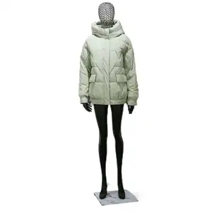 Vente directe d'usine de haute qualité dames femmes hiver coton manteau prix de revient du rouleau