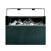 Aquarium avec pompes à eau, ultra transparent, en verre rectangulaire, avec filtre à débordement latéral, aquascape, pour salon
