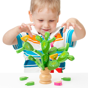 Juguete Educativo Temprano para Niños, Bloques de Construcción Creativos, Bloques de Madera con Forma de <span class=keywords><strong>Cactus</strong></span> - Product Image 3