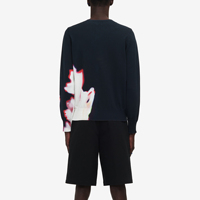 Großhandel Custom Fashion Designer Männer Baumwolle Multi color Flower Printed Sweater Pullover