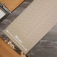 shop Washable Non-Slip Thin Flat Weave Kitchen Mat Hallway Rug Solid Color Rattan Effect Meter Kitchen Runner REFLEX Roll