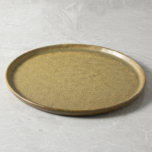 Platos de Porcelana Rústicos Personalizados con Logotipo para Catering y Restaurantes, Platos Retro con Motas Pigmentadas, Platos para Hornear Marrones, Plato Plano para Pizza - Product Image 2