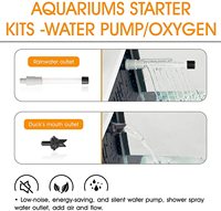 Aksesoris Akuarium Hygger Paket Pemula untuk Akuarium dengan Lampu LED Pompa Air Tangki Berbentuk ARC untuk Akuarium