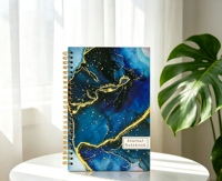 Carnet de notes à spirale personnalisé avec logo imprimé, motif floral, couverture en papier A5 A6 B5, agenda, cadeau promotionnel, vente en gros, 80 feuilles