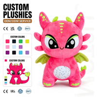 Peluche Dragon Personnalisée OEM, Figurine en Peluche Thème Pitaya, Mascotte Douce Personnalisable avec Logo pour Promotion et Collection