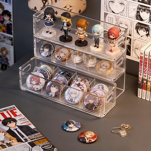 Acrylic Badge Display Rack 75mm Sealed Storage Box For Collectibles Organizing - Product Image 1