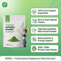 Biolex Polvo de Espirulina Orgánica de Alta Pureza Microfino 80 Mesh Proteína Vegana Superalimento 100% Puro Marca Privada OEM Venta al por Mayor