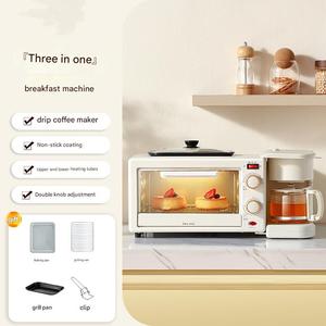 Machine à <span class=keywords><strong>petit</strong></span>-déjeuner multifonctionnelle 3-en-1 pour la cuisson à la vapeur et la cafetière pour les petits sandwichs au <span class=keywords><strong>four</strong></span> et la marmite - Product Image 4