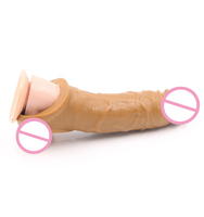 Venta caliente Consoladores realistas Extensor de pene Ampliador Juguetes sexuales suaves
