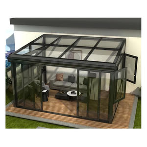 غرفة مشمسة من الألومنيوم قابلة للتخصيص مع أشعة الشمس قابلة للتخصيص تتميز بشرفة أكشاك وجناح من المصنع مباشرة - Product Image 4